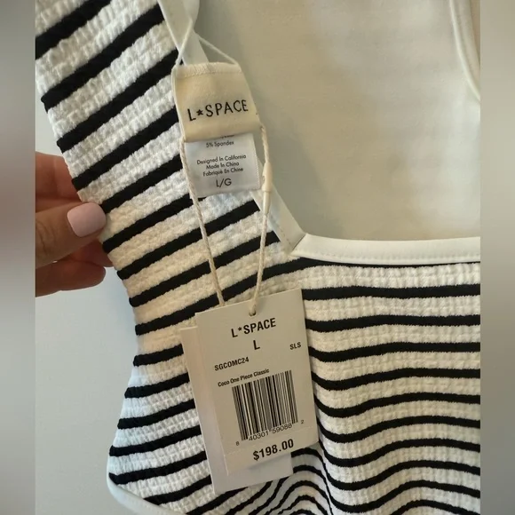 L*Space Coco One Piece Classic, Sailing Along Stripes, L - Picture 7 of 7
